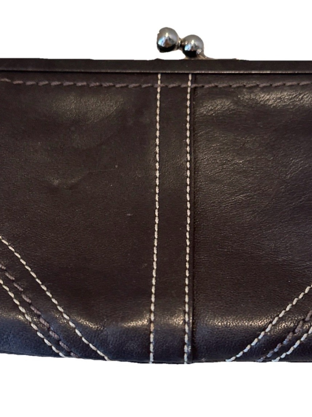 Coach Vintage Dark Brown Leather SoHo Framed Kisslock Wallet Purse Wristlet - Picture 4 of 12